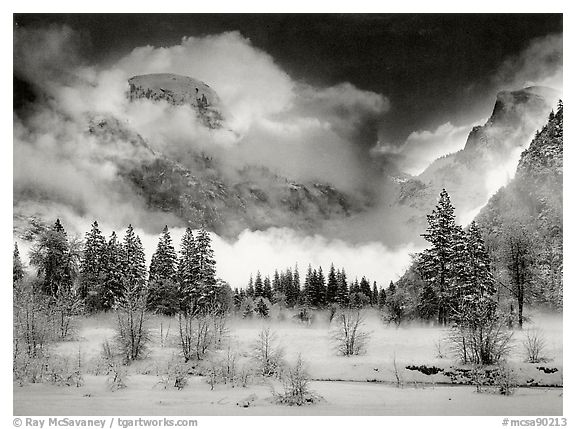 Winter Snow Storm, Yosemite Valley, 1973.  ()