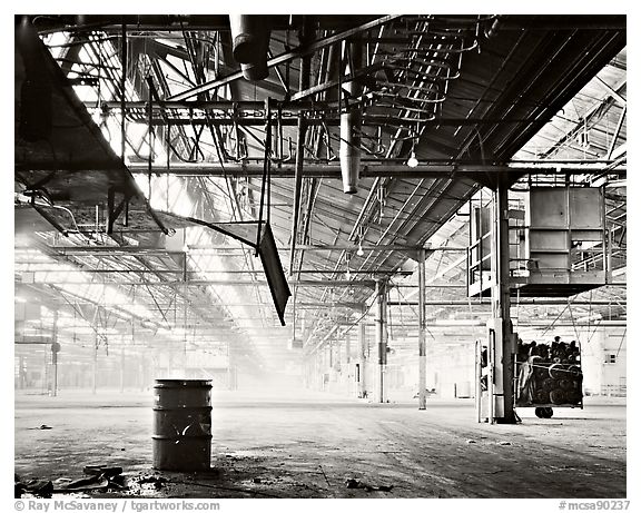Foggy Interior, Uniroyal Tire Factory, California, 1980.  ()